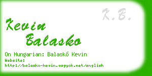 kevin balasko business card